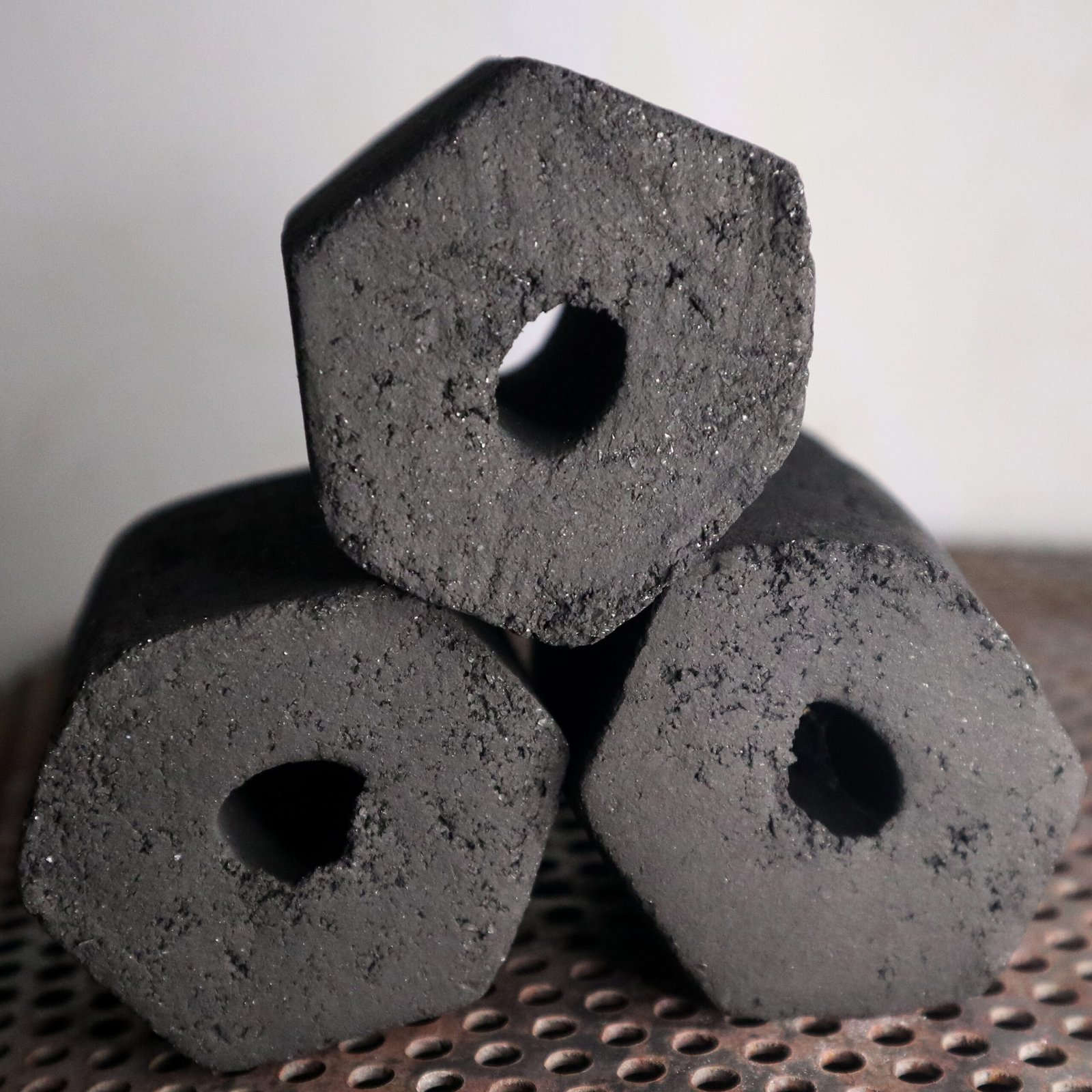 hexagonal bbq coconut charcoal