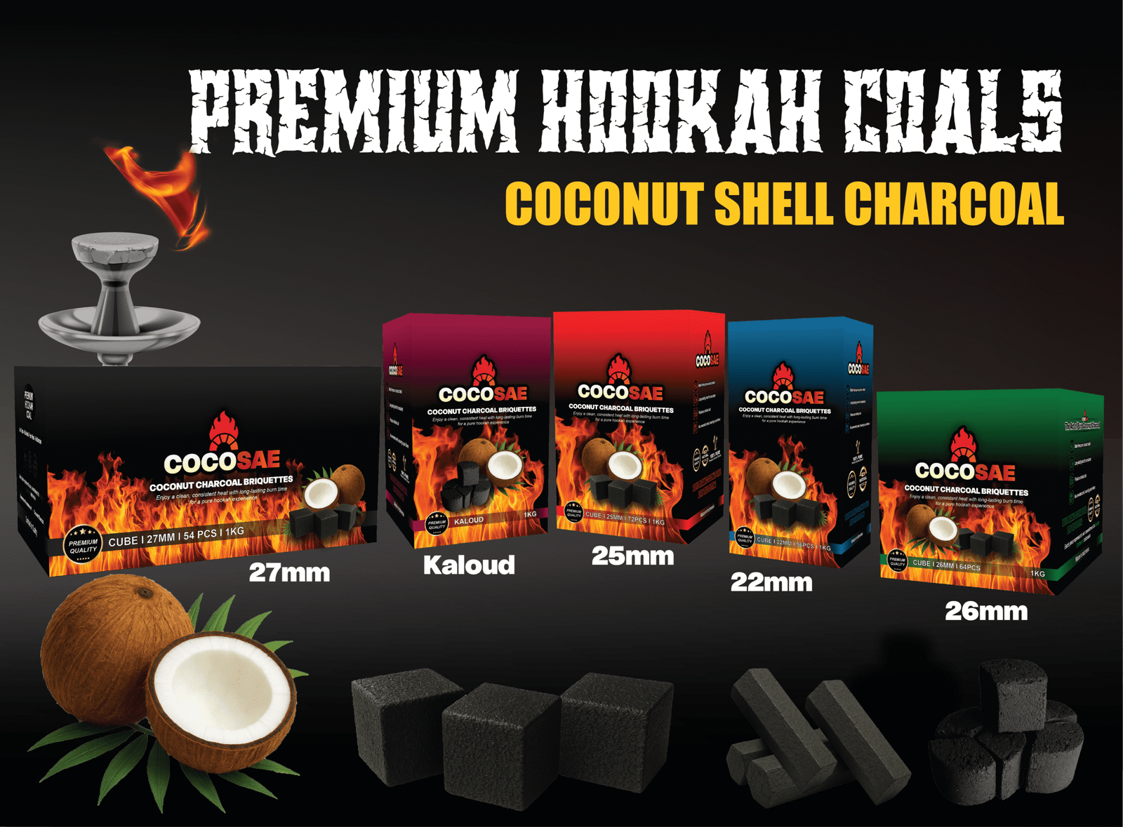 Premium Hookah Charcoal
